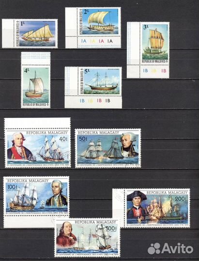 Марки, блоки, малые листы мира: 