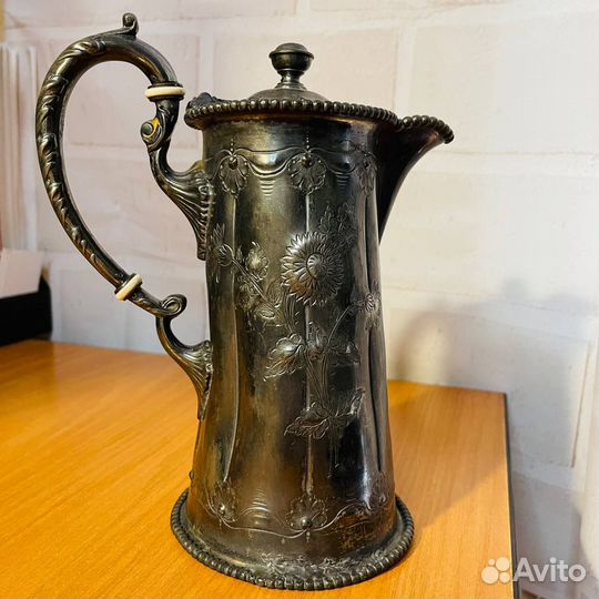 Кофейник оловянный