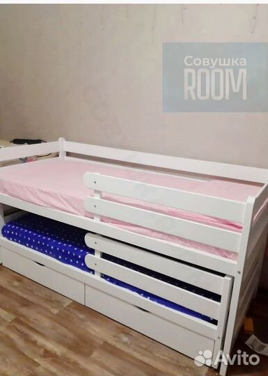 Детская кровать для двоих экологичная