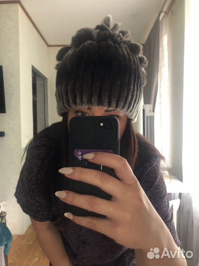 Шапка из меха кролика Рекс