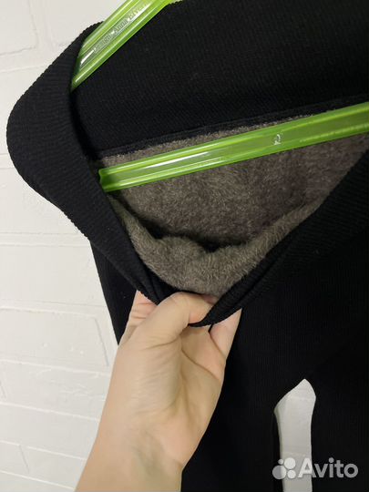 Леггинсы в рубчик утепленные