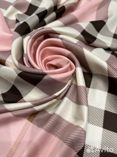 Шелковый платок burberry розовый новый