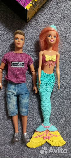Кукла барби (русалка) и кен