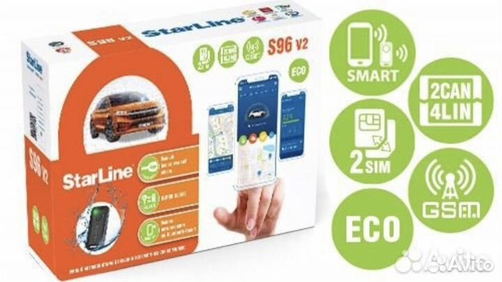 StarLine s96 V2 BT 2CAN 4LIN 2sim gsm ECO