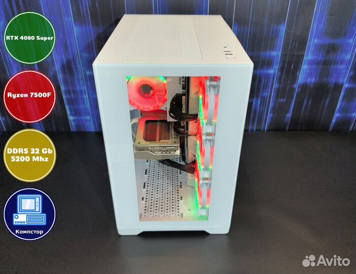 Сборки пк AMD7500F-RTX4080SUP-32DDR5-WIQ638795-A620