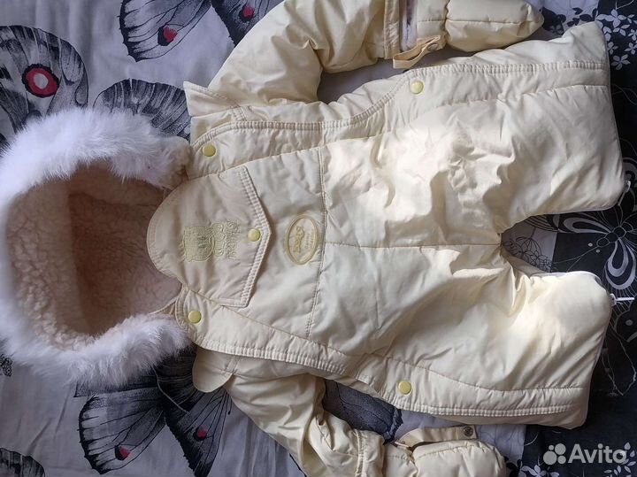 Комбинезон трансформер зимний на овчине 74