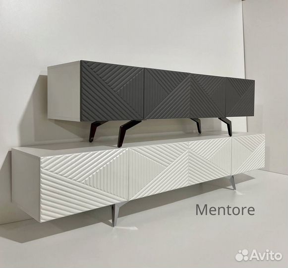 Тумба тв Bravo на опорах (капучино)