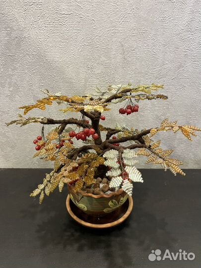 Дерево из бисера. Рябина осенняя