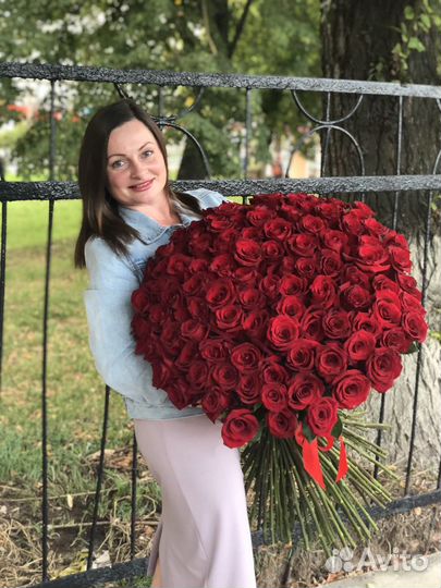 Акция101 роза.Букет роз.Доставка
