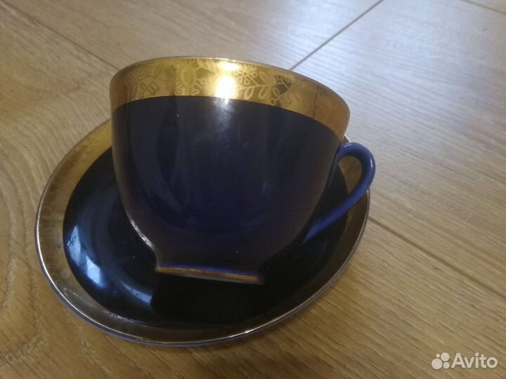 Чайная пара лфз кобальт СССР