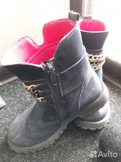 Ботинки синие