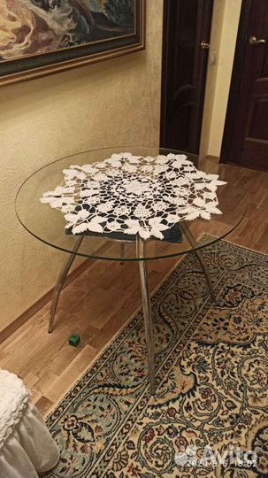 Вязанная салфетка,крючки и спицыAddi