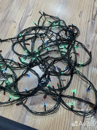 Гирлянды и елочные украшения большой набор