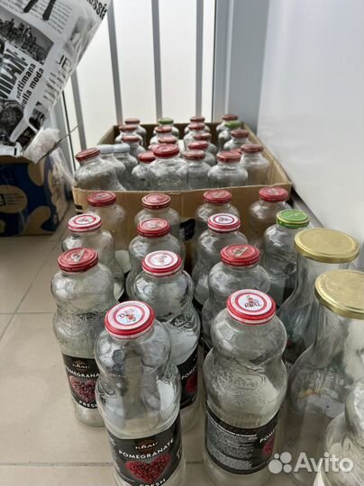 Бутылки стеклянные 1л