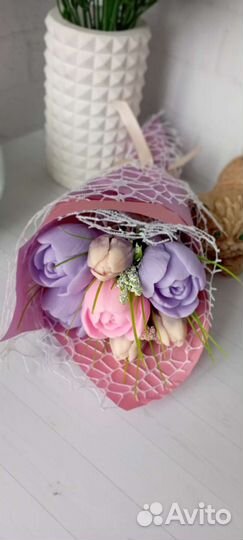 Букет тюльпанов из мыла