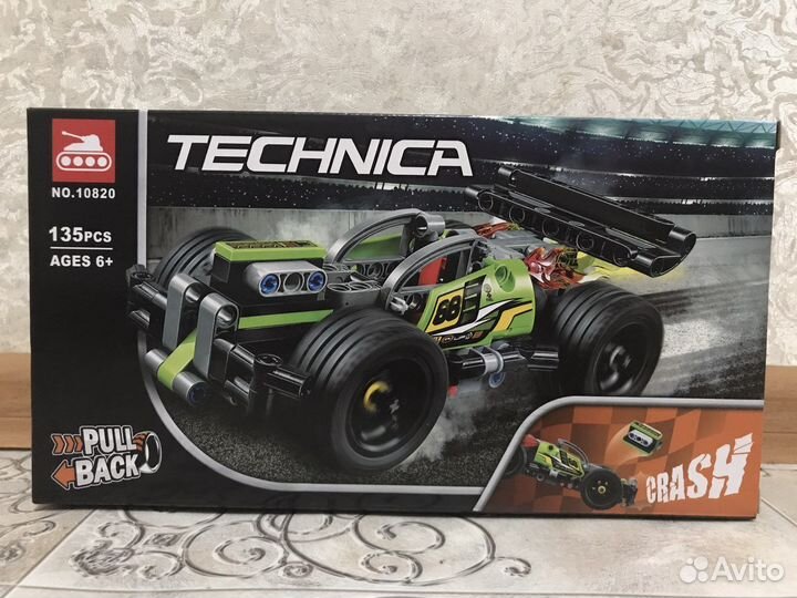 Конструктор зеленый гоночный автомобиль 10820