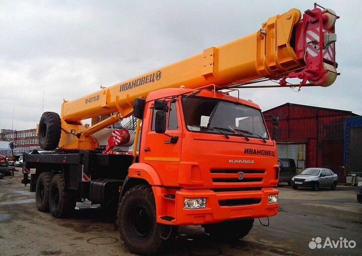 Аренда и услуги автокрана, 25 т, 31 м, с гуськом 9 м