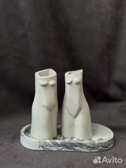 Декор из гипса, натуральные свечи