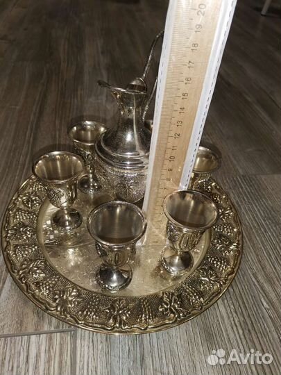 Набор графин и 6 рюмок на подносе
