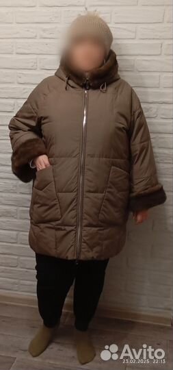 Пуховик зимний женский 60р