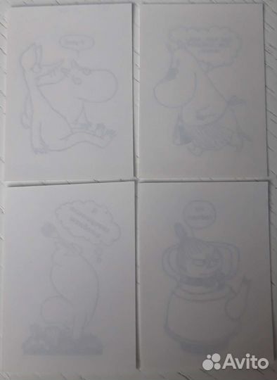 Наклейки тату муми тролли лента