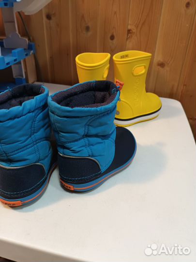 Crocs сапоги детские c7, c8