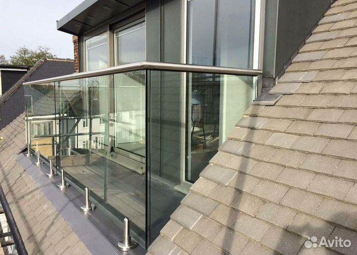 Ограждение для балкона из стекла