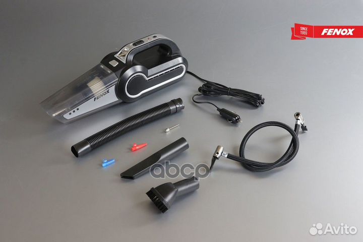 Пылесос-компрессор с фонарем и монометром FAE20