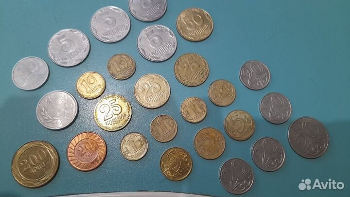 Монеты Армении, Украины, Казахстана