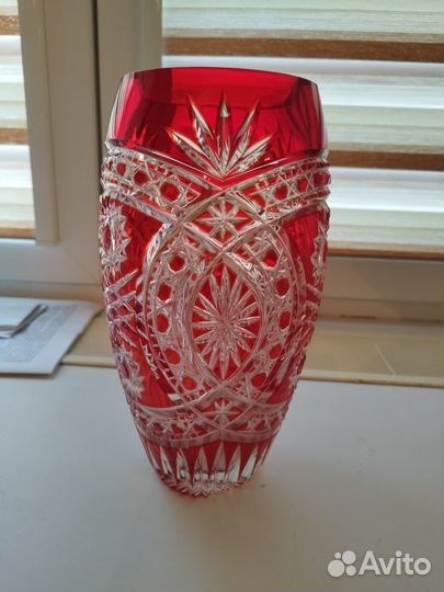 Ваза цветной хрусталь СССР