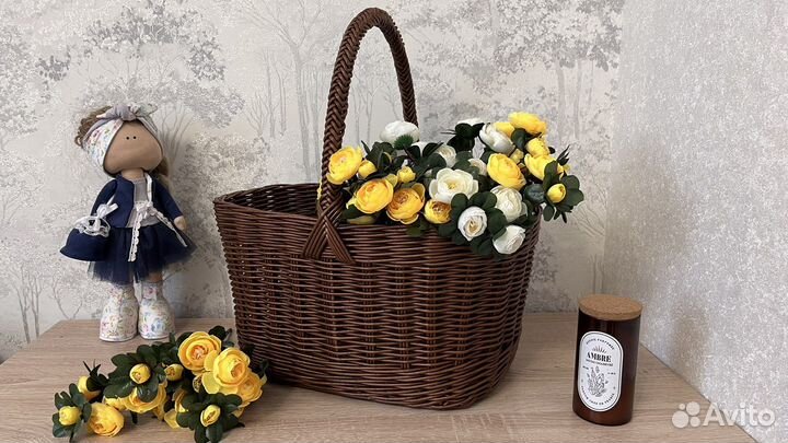Корзина плетеная большая