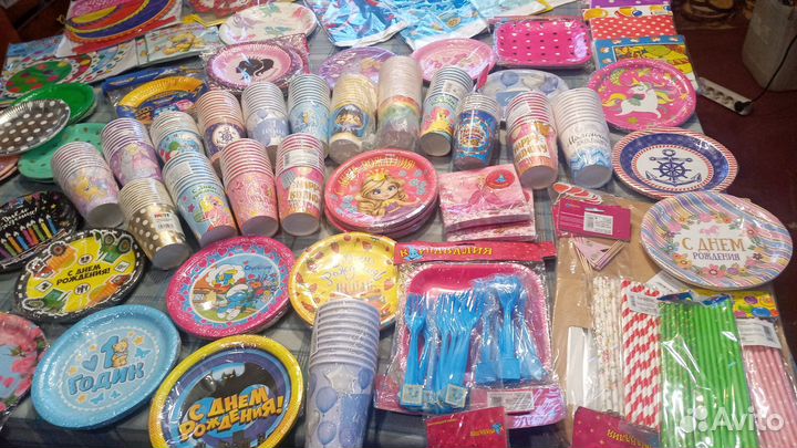 Посуда бумажная одноразовая для детских праздников