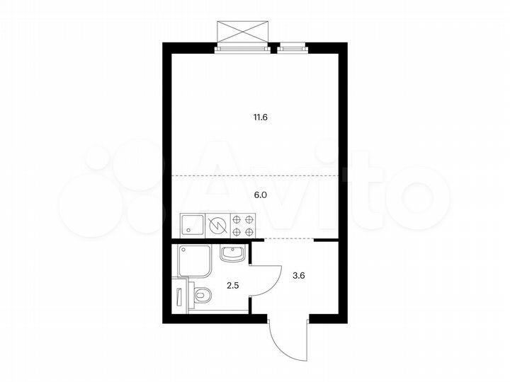 Квартира-студия, 23,7 м², 22/33 эт.