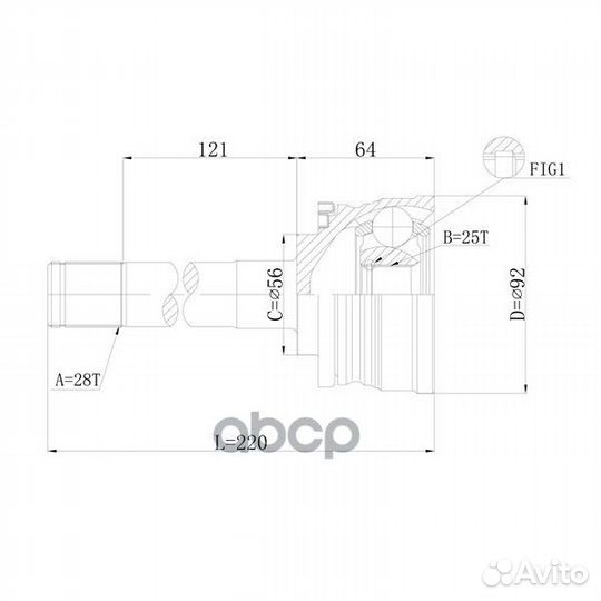 Шрус привода double force MB886677 / MR232857