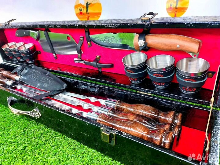 Набор шампуров подарочный