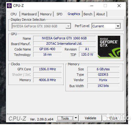 Видеокарта zotac GeForce GTX 1060 Nvidia