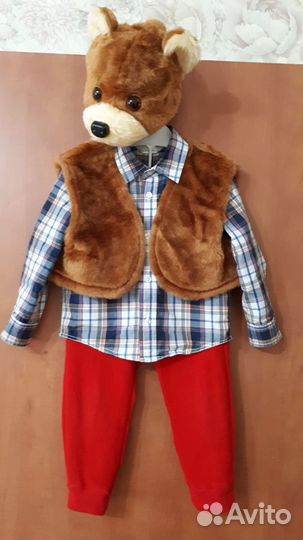 Карнавальный костюм медведя на 2-3 года 92 размер