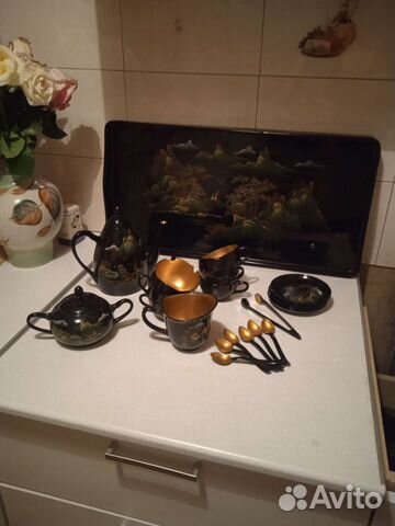 Китайский чайный сервиз из красного дерева