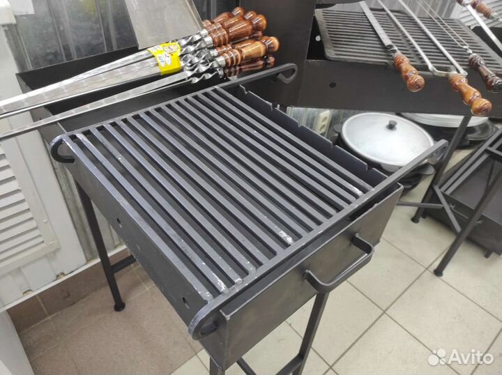 Казан чугунный, печь под казан, мангал, шампуры