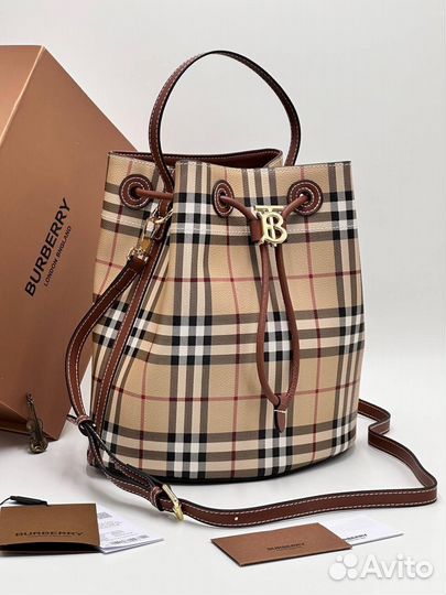 Сумка рюкзак натуральная кожа burberry