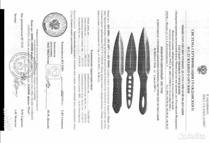 Метательные спортивные ножи не холодное оружие