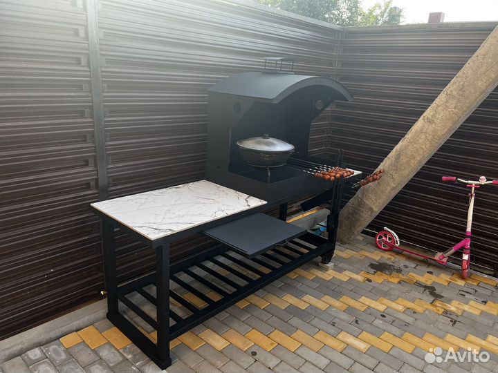 Мангал с крышей