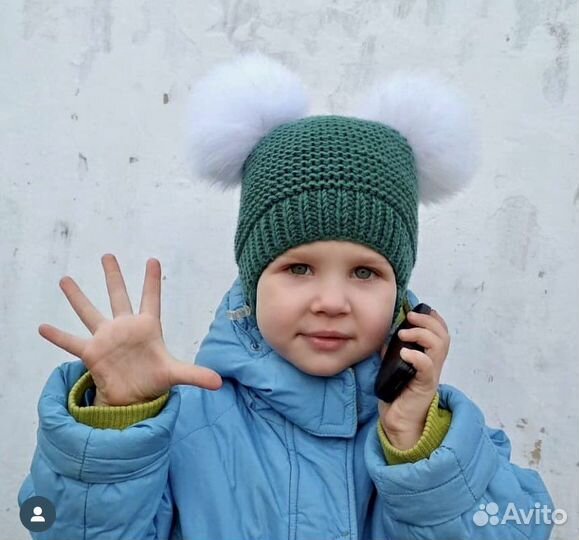 Комплект шапка, шарф для девочки