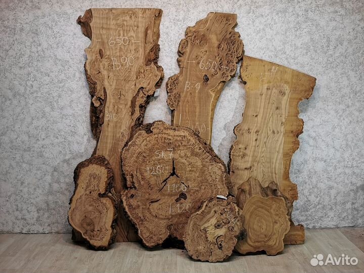 Слэбы из дерева карагач и другие породы