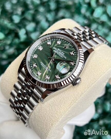 Часы Rolex Datejust 36mm green Palm