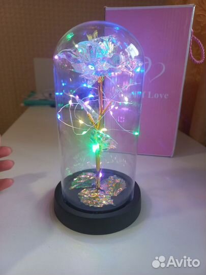 Роза в колбе ночник