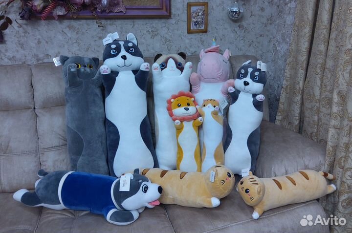 Хаски - мягкая игрушка обнимашка