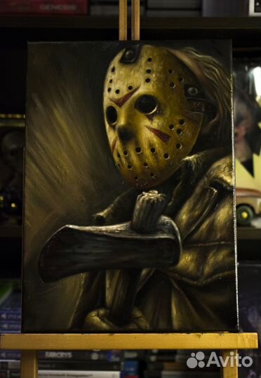 Картина Джейсон Пятница 13 масло живопись
