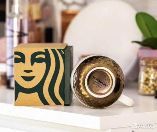 Чашка новая с ложкой в комплекте starbucks