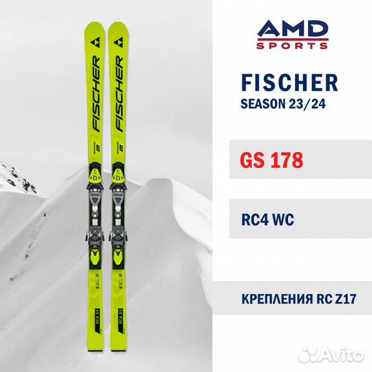 Горные лыжи Fischer RC4 WC GS 178 Jr + Z17